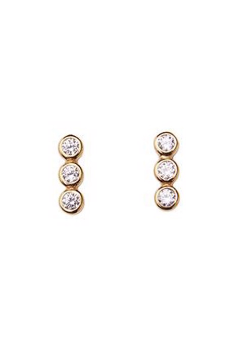 Paige crystal studs Clear/gold Pico 