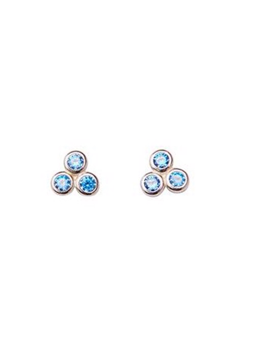 Reign crystal studs Blue/silver Pico 