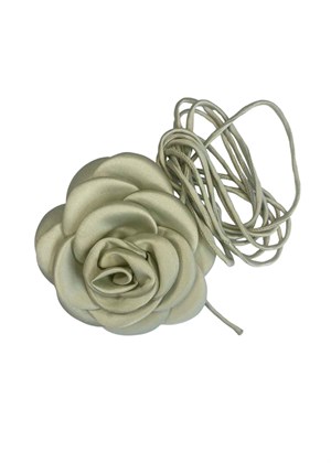 Satin rose string Sage Pico 