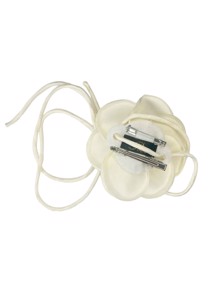 Satin rose string Ivory Pico 