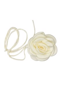 Satin rose string Ivory Pico 