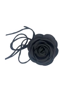 Satin rose string Black Pico 