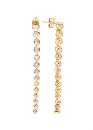 Scarlet Crystal studs Forgyldt Pico 