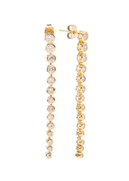 Scarlet Crystal studs Forgyldt Pico 