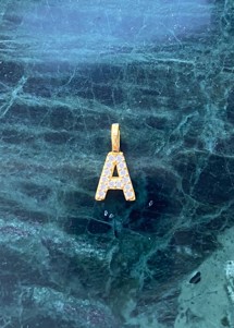 Alphabet pendant A Forgyldt  Pico 