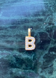 Alphabet pendant B Forgyldt  Pico 