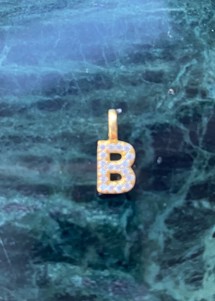 Alphabet pendant B Guld Pico 