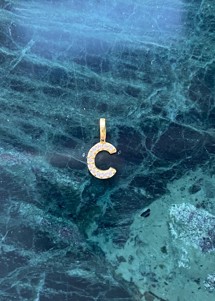Alphabet pendant C Forgyldt  Pico 
