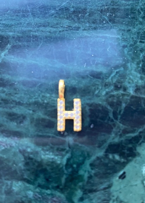 Alphabet pendant H Guld Pico 