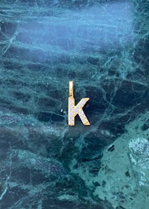 Alphabet pendant K Forgyldt  Pico 