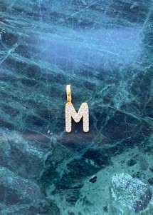 Alphabet pendant M Forgyldt  Pico 