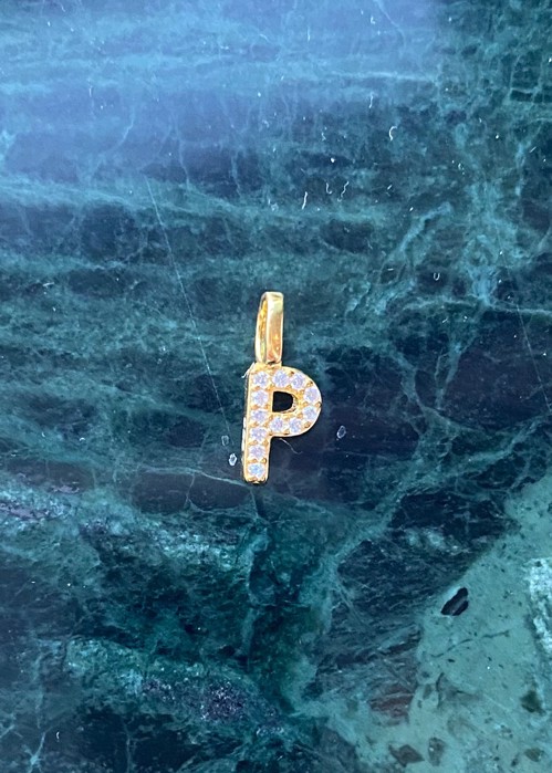 Alphabet pendant P Guld Pico 