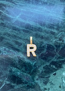 Alphabet pendant R Forgyldt  Pico 
