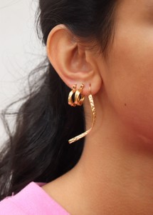 Beat swirl ørering Forgyldt Pico 