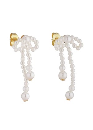 Bow Pearl earring White Plisse Copenhagen 