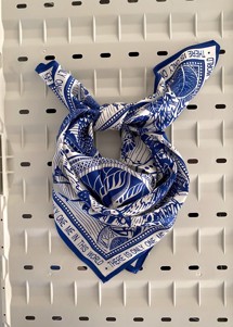 Jungle scarf Blue Plissé Copenhagen 