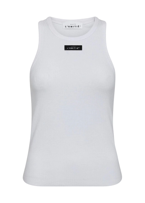 Rib badge tank top Hvid HAUTE L\'AMITIÈ 