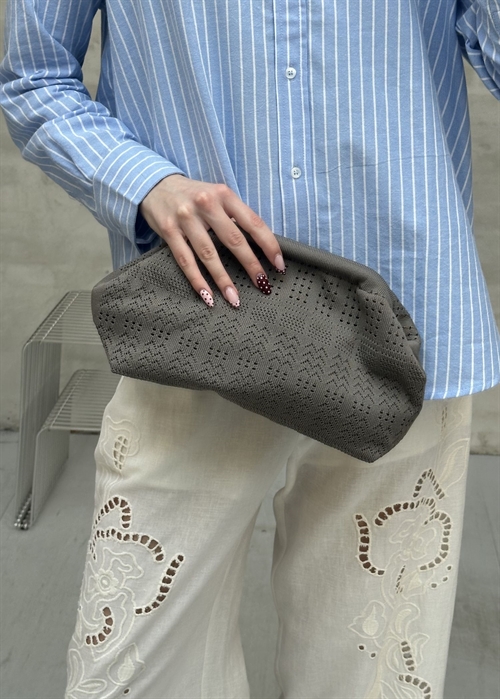 Rosalia big clutch Taupe Lace Pico 