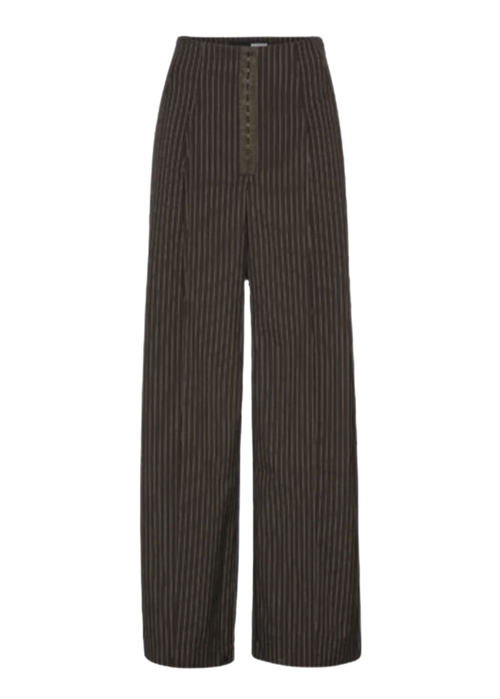 Pinstripe wide leg buks Chicory Coffee Comb. ROTATE By Birger Christensen 
