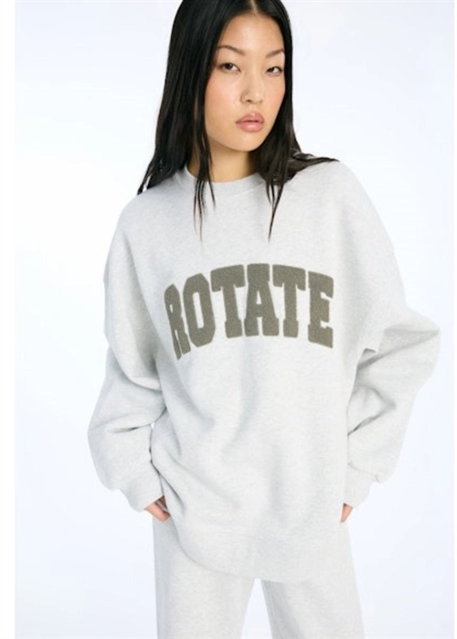 Iris heavy crewneck sweat Light Grey Melange ROTATE SUNDAY