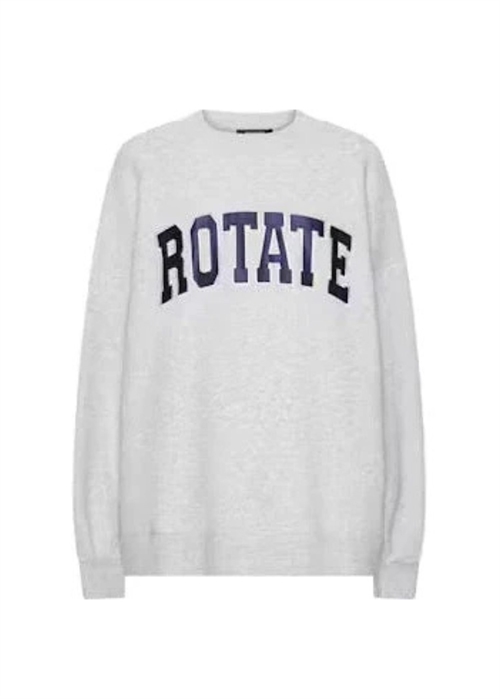 Iris crewneck classic sweatshirt Light Grey Melange ROTATE