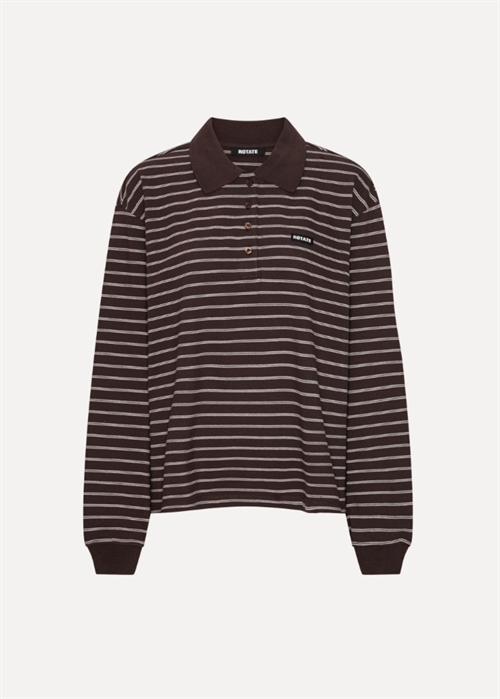 Pique longsleeve polo bluse Mole Comb. ROTATE