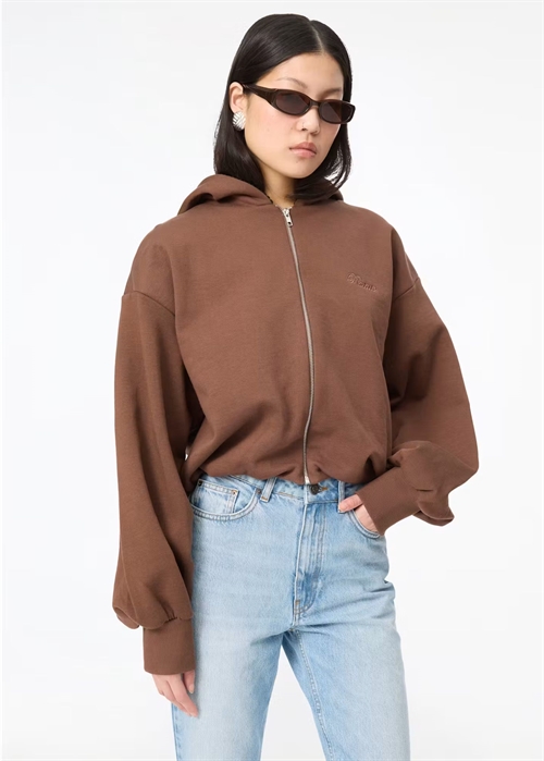 Magdalena zip sweat hoodie Chestnut ROTATE