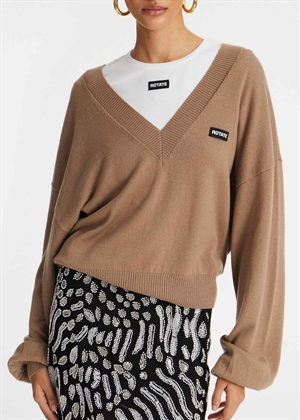 Knit v-neck sweater Portabella ROTATE By Birger Christensen 