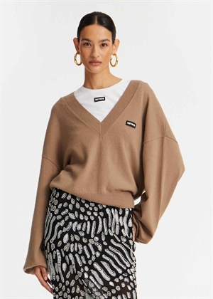 Knit v-neck sweater Portabella ROTATE By Birger Christensen 