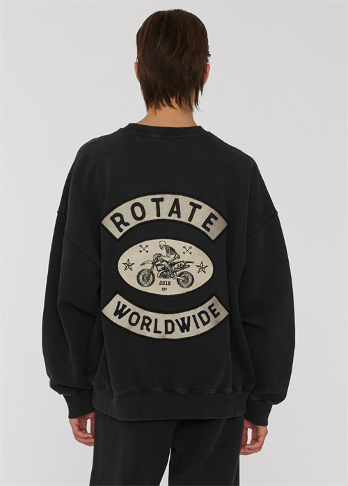 Enzyme crewneck sweat Black ROTATE SUNDAY