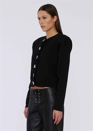 Firm knit cardigan Black ROTATE By Birger Christensen 