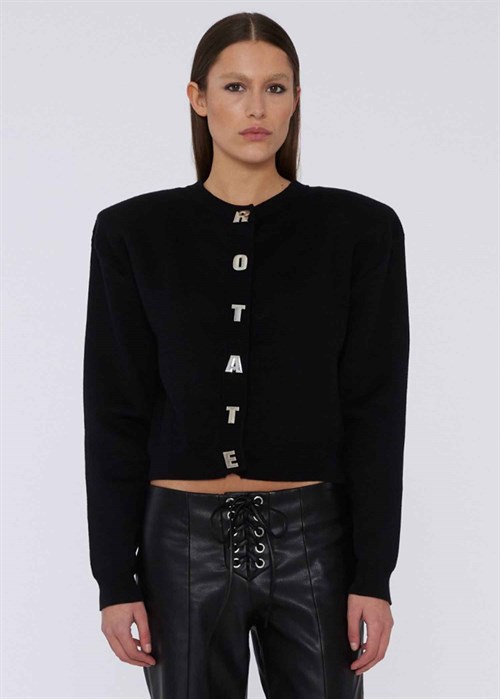 Firm knit cardigan Black ROTATE By Birger Christensen 