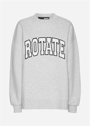 Heavy crewneck sweat Light Grey Melange ROTATE SUNDAY