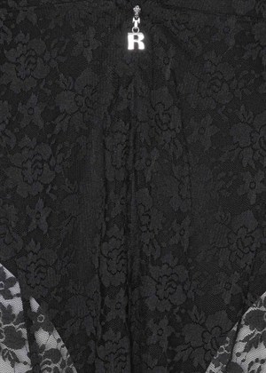 Lisa lace maxi slit kjole Black ROTATE By Birger Christensen 