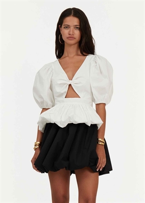 Marie puff sleeve bubble bluse Bright White ROTATE By Birger Christensen 