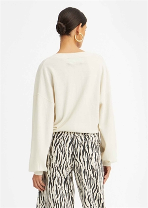 Knit v-neck sweater Bright White ROTATE By Birger Christensen 