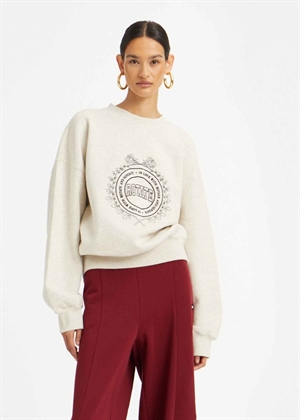 Heavy crewneck sweat White Melange ROTATE SUNDAY