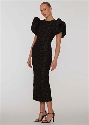 Ruby 3D Jacquard midi kjole Black ROTATE By Birger Christensen 