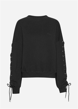 Lacing crewneck sweat Sort ROTATE SUNDAY