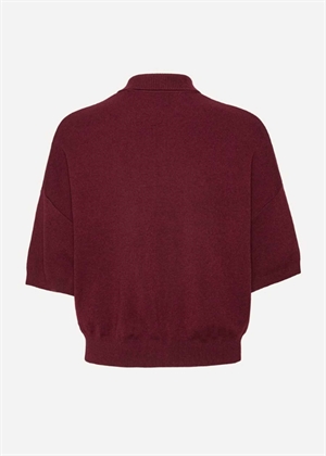 Slinky knit polo Zinfandel ROTATE SUNDAY