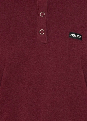Slinky knit polo Zinfandel ROTATE SUNDAY