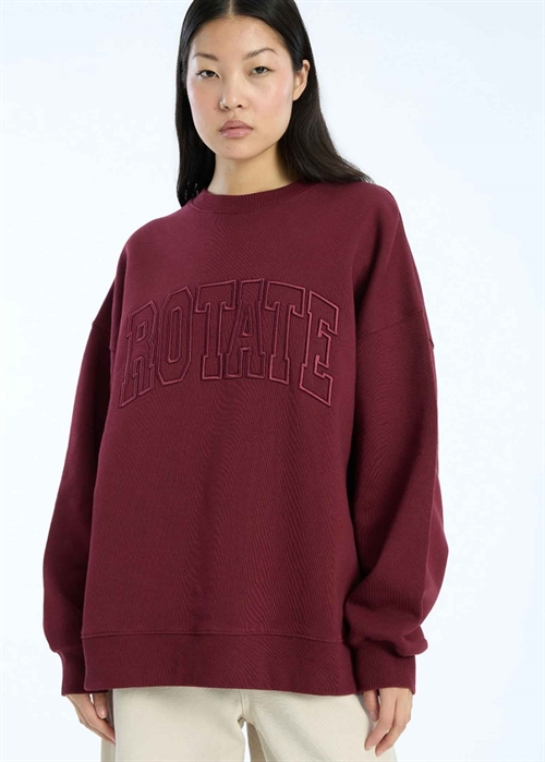 Heavy crewneck sweat Zinfandel ROTATE SUNDAY