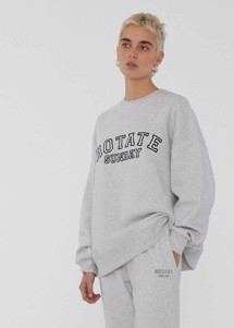 Classic crewneck sweat Light Grey ROTATE SUNDAY