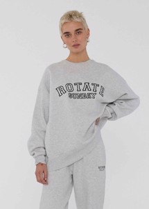 Classic crewneck sweat Light Grey ROTATE SUNDAY