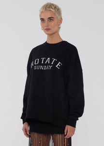 Classic crewneck sweat Sort ROTATE SUNDAY 