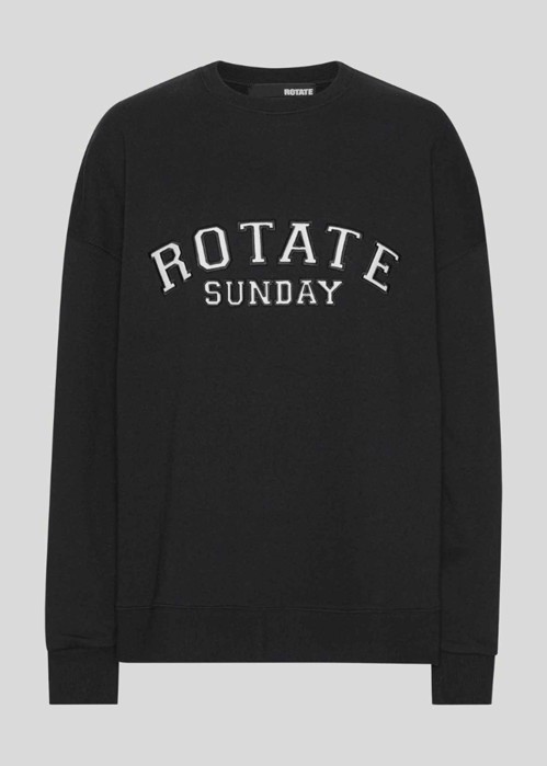 Classic crewneck sweat Sort ROTATE SUNDAY 