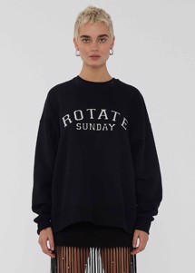 Classic crewneck sweat Sort ROTATE SUNDAY 