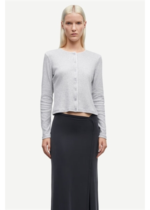 Sajune ls cardigan 7542 Light Grey Mel. Samsøe