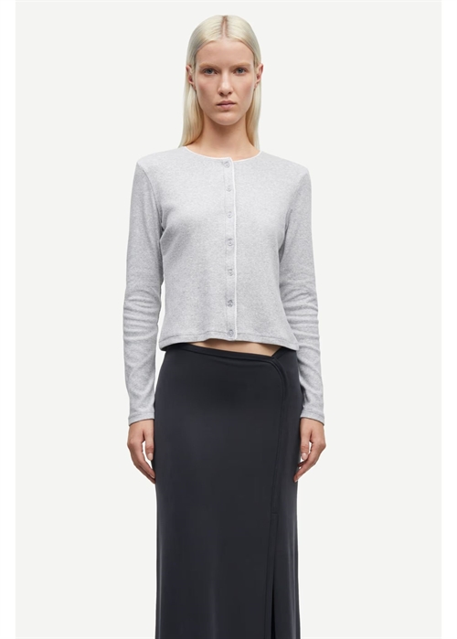 Sajune ls cardigan 7542 Light Grey Mel. Samsøe