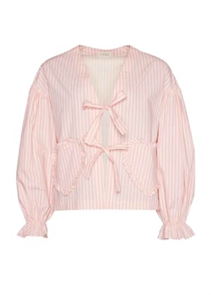 Ida Organic Cotton Bluse Pink Stripe Sissel Edelbo 
